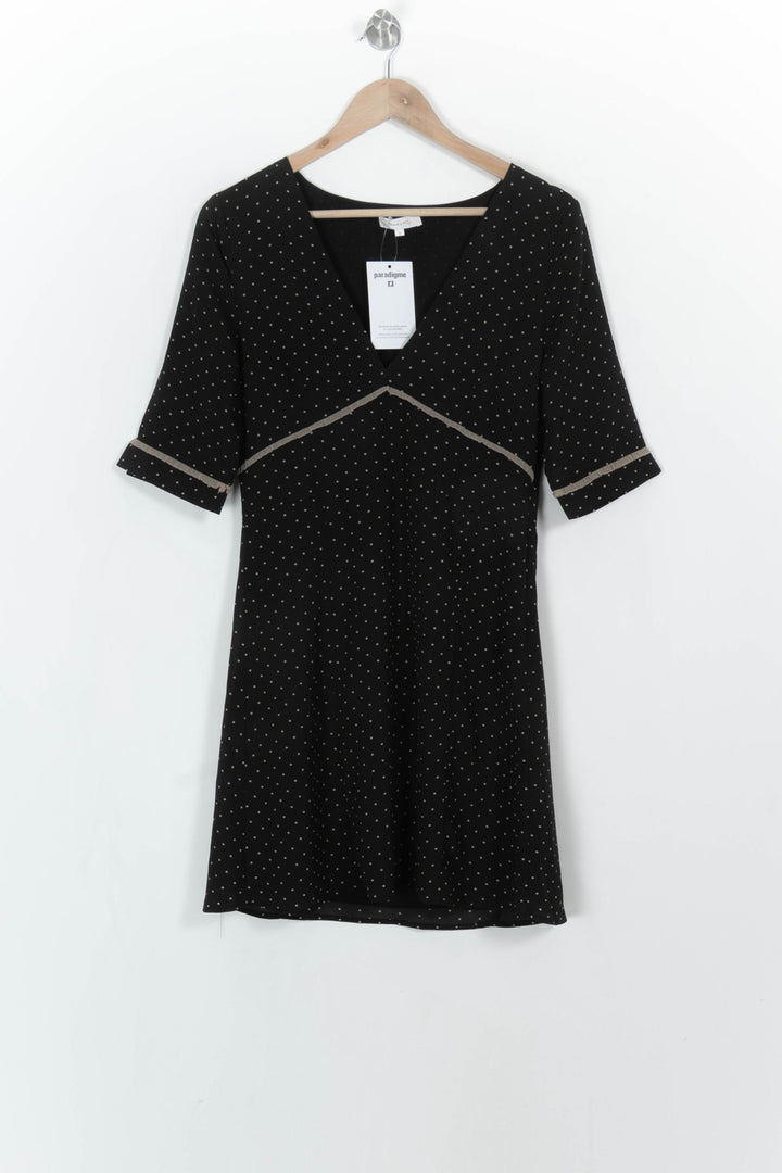 Robe Courte Noire à Pois Blancs - Taille M/38 de la marque Grace &amp; Mila | PARAD113897 - Vendu par Paradigme - Image 2