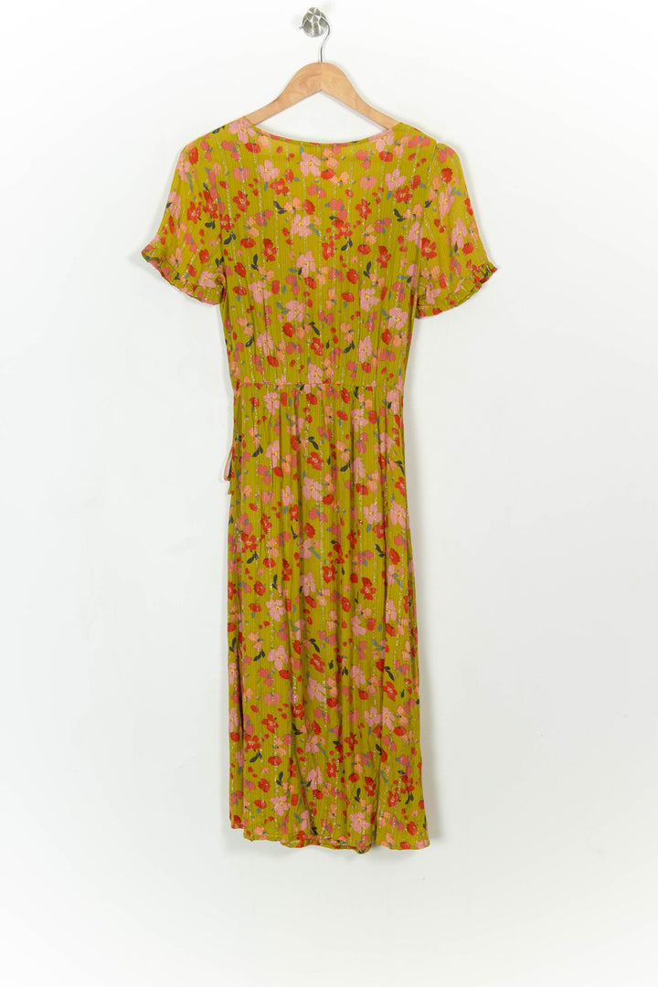 Robe portefeuille Jaune et Rose - Taille S/36 de la marque La Petite Etoile | PARAD113898 - Vendu par Paradigme - Image 5