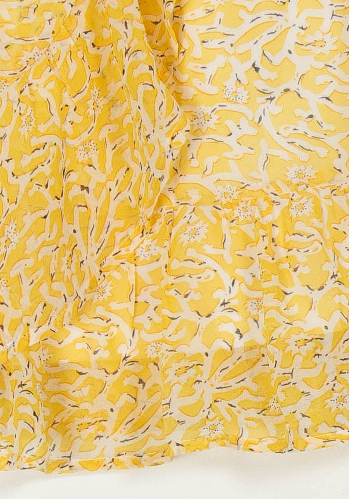 Jupe Portefeuille Jaune et Blanche - Taille M/38 de la marque Grace &amp; Mila | PARAD113899 - Vendu par Paradigme - Image 3
