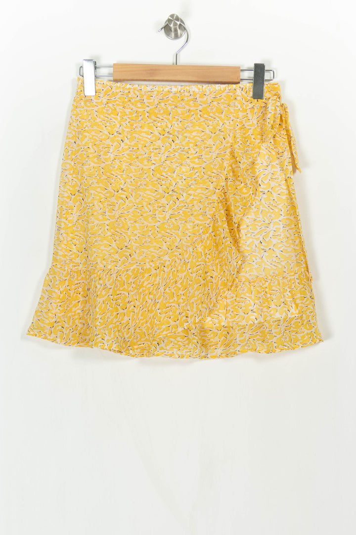 Jupe Portefeuille Jaune et Blanche - Taille M/38 de la marque Grace &amp; Mila | PARAD113899 - Vendu par Paradigme - Image 2