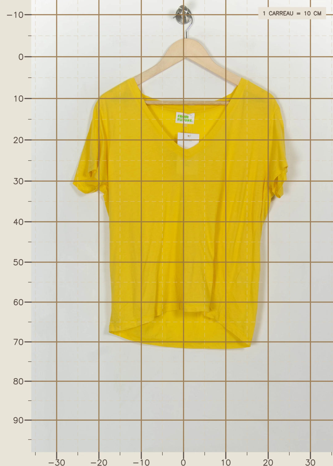 Tee-shirt Jaune - Taille L/40 de la marque From Future | PARAD113900 - Vendu par Paradigme - Image 4