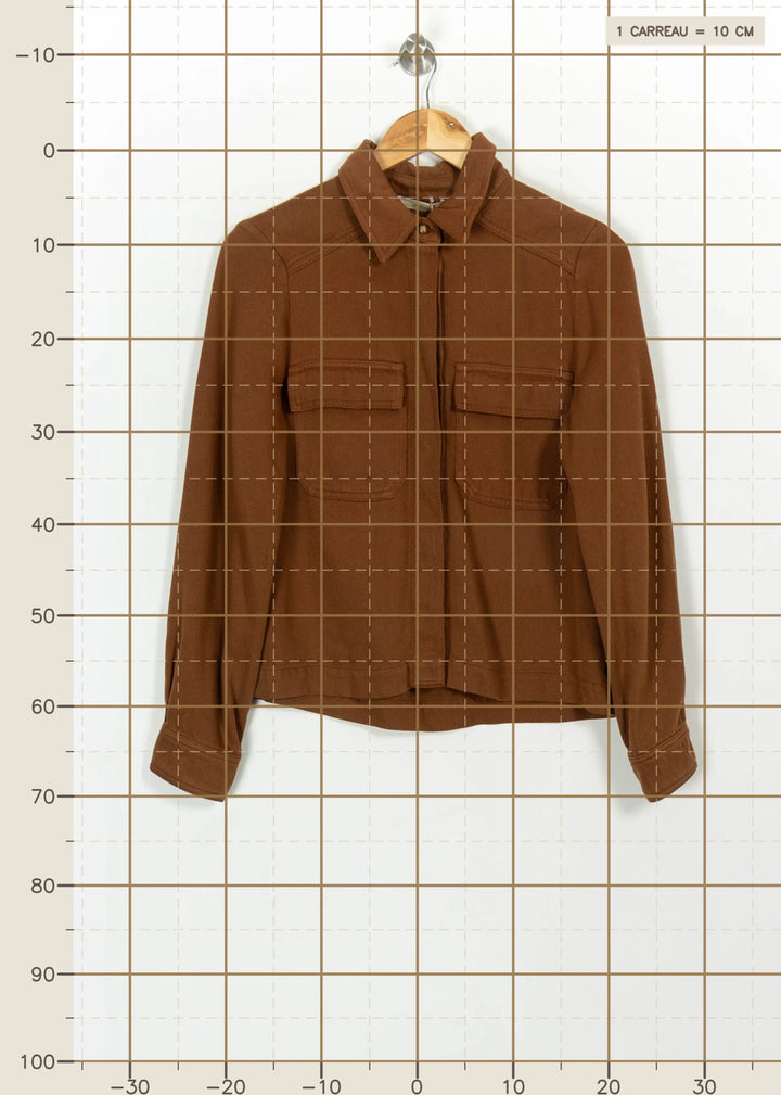 Surchemise Marron - Taille S/36 de la marque Sessùn | PARAD113921 - Vendu par Paradigme - Image 4