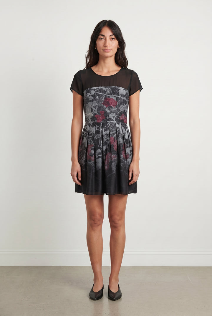 Robe Courte Noire et Rouge - Taille S/36 de la marque The Kooples | PARAD113923 - Vendu par Paradigme - Image 1