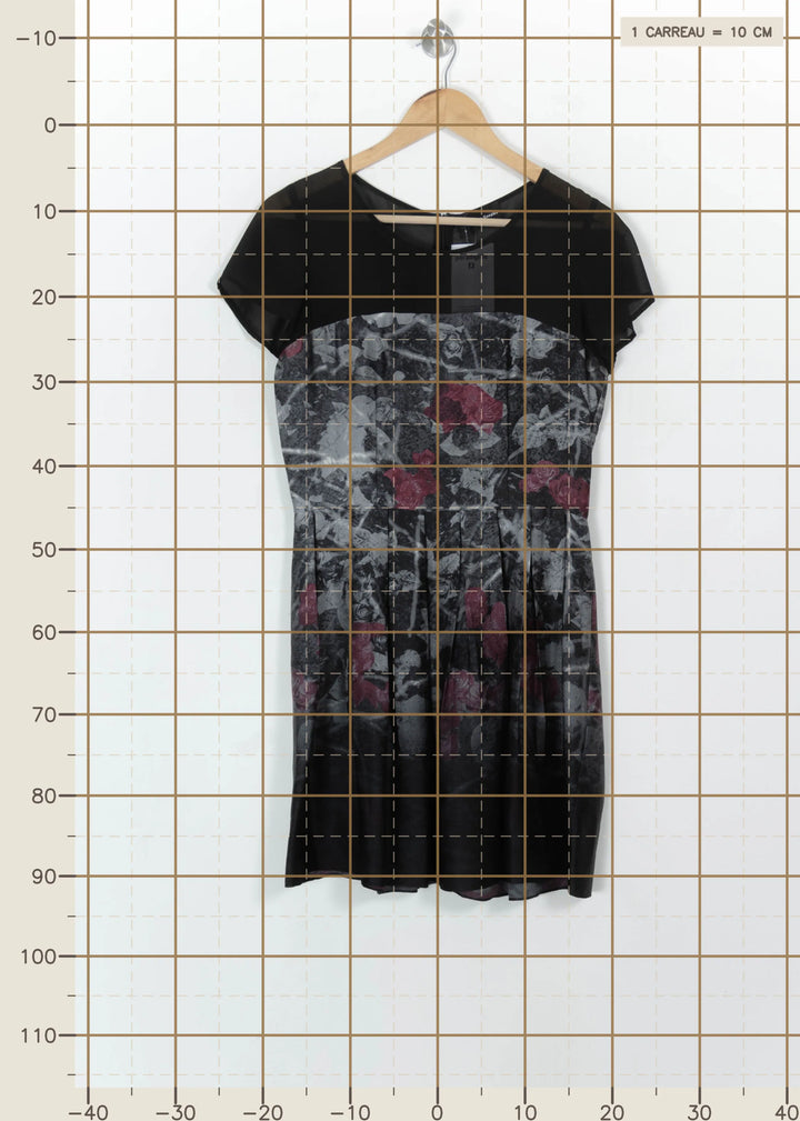 Robe Courte Noire et Rouge - Taille S/36 de la marque The Kooples | PARAD113923 - Vendu par Paradigme - Image 4