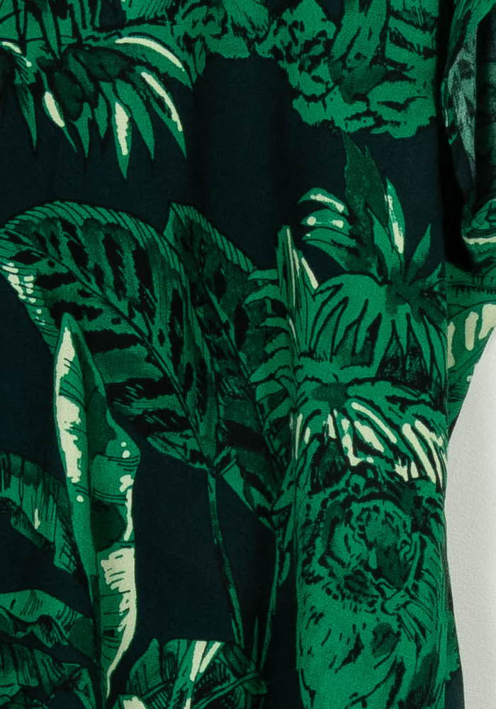 Blouse Verte et Noire - Taille M/38 de la marque La Fée Maraboutée | PARAD113969 - Vendu par Paradigme - Image 3