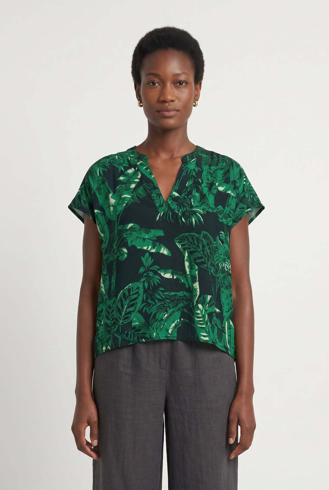 Blouse Verte et Noire - Taille M/38 de la marque La Fée Maraboutée | PARAD113969 - Vendu par Paradigme - Image 1