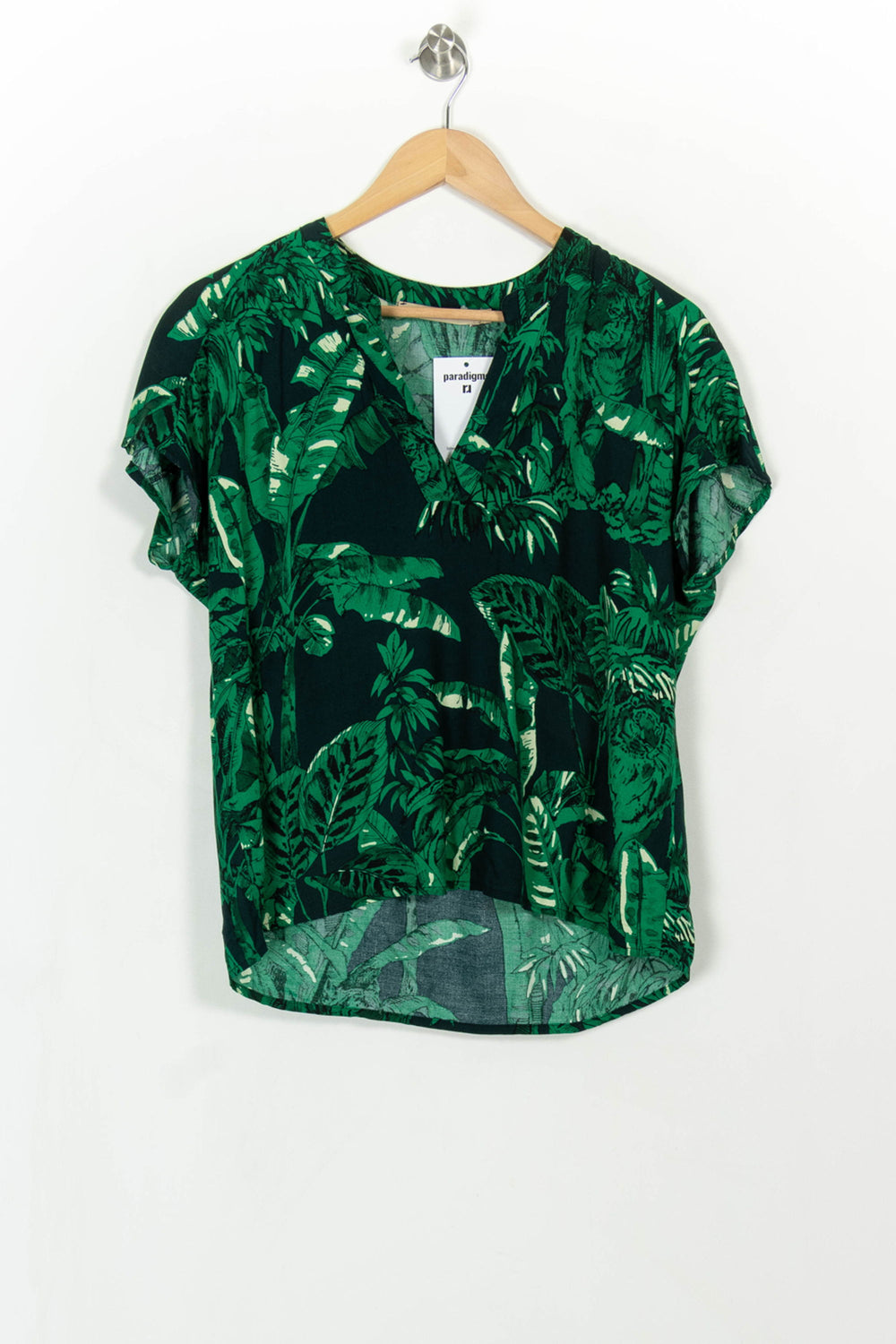 Blouse Verte et Noire - Taille M/38 de la marque La Fée Maraboutée | PARAD113969 - Vendu par Paradigme - Image 2