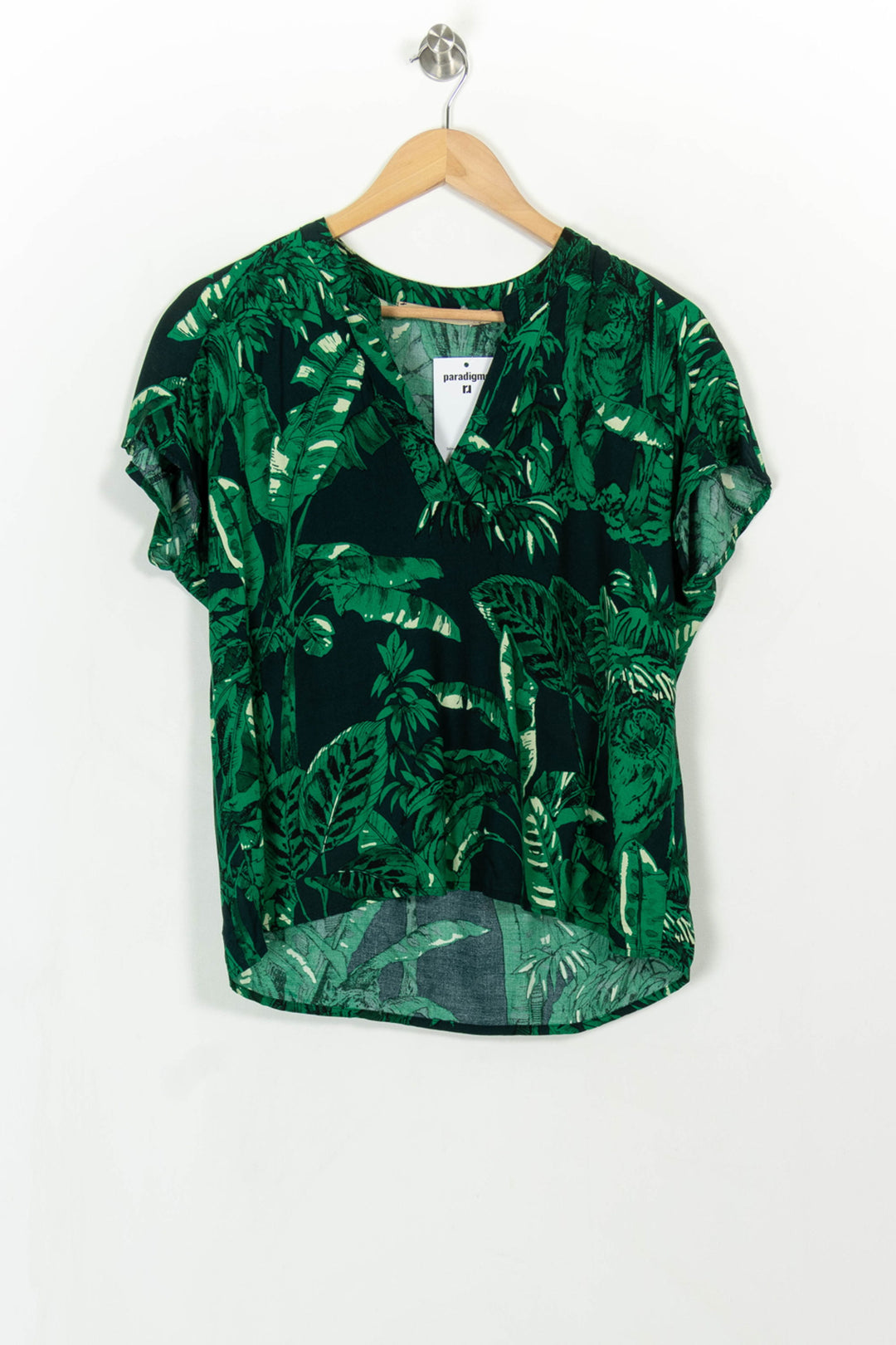 Blouse Verte et Noire - Taille M/38 de la marque La Fée Maraboutée | PARAD113969 - Vendu par Paradigme - Image 2