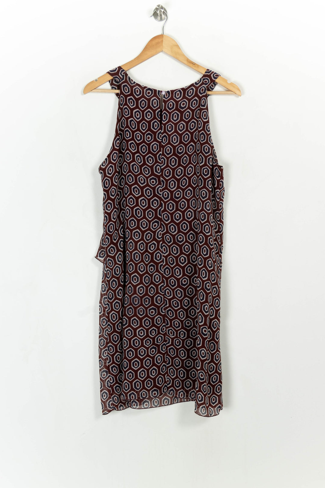 Robe Sans Manches Bordeaux et Blanc - Taille XXL/44 de la marque La Fée Maraboutée | PARAD113972 - Vendu par Paradigme - Image 5