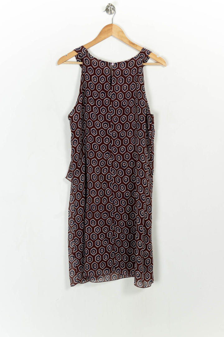Robe Sans Manches Bordeaux et Blanc - Taille XXL/44 de la marque La Fée Maraboutée | PARAD113972 - Vendu par Paradigme - Image 5