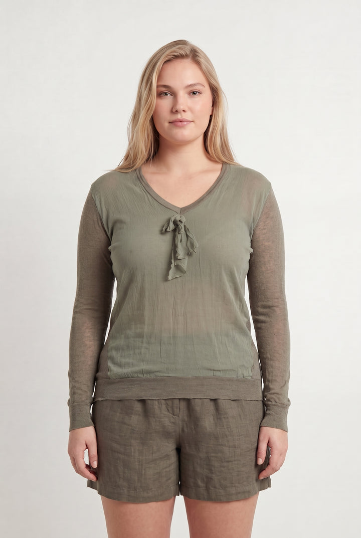 Blouse Verte - Taille XL/42 de la marque La Fée Maraboutée | PARAD113977 - Vendu par Paradigme - Image 1