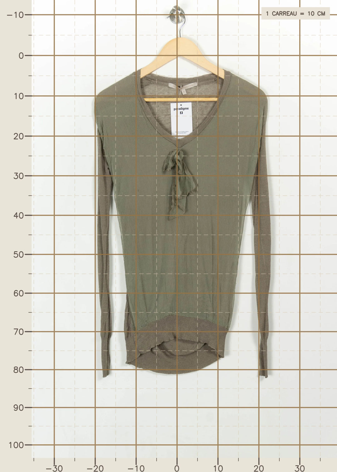 Blouse Verte - Taille XL/42 de la marque La Fée Maraboutée | PARAD113977 - Vendu par Paradigme - Image 4