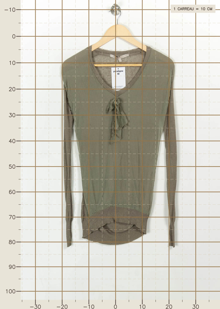 Blouse Verte - Taille XL/42 de la marque La Fée Maraboutée | PARAD113977 - Vendu par Paradigme - Image 4