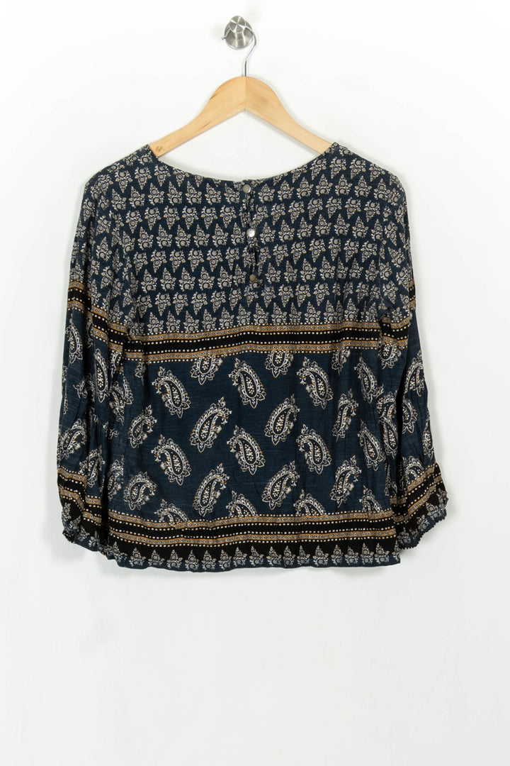 Blouse Bleue et Noire - Taille XL/42 de la marque La Fée Maraboutée | PARAD113979 - Vendu par Paradigme - Image 5
