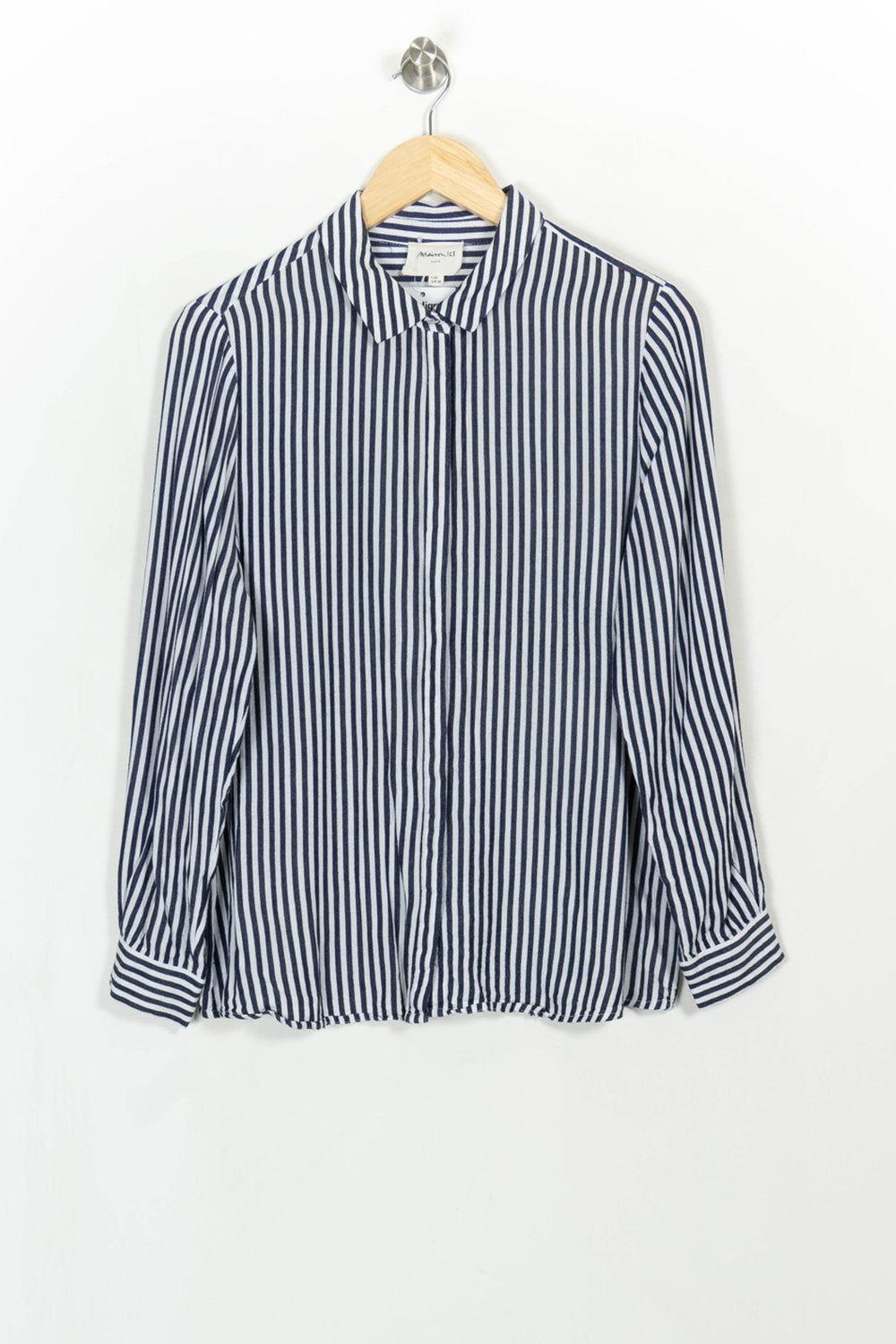 Chemise Rayée Bleu et Blanche - Taille L/40 de la marque Maison 123 | PARAD113980 - Vendu par Paradigme - Image 2