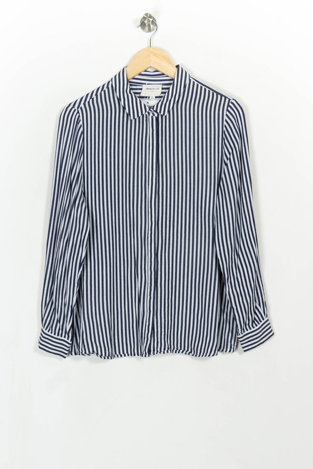 Chemise Rayée Bleu et Blanche - Taille L/40 de la marque Maison 123 | PARAD113980 - Vendu par Paradigme - Image 2