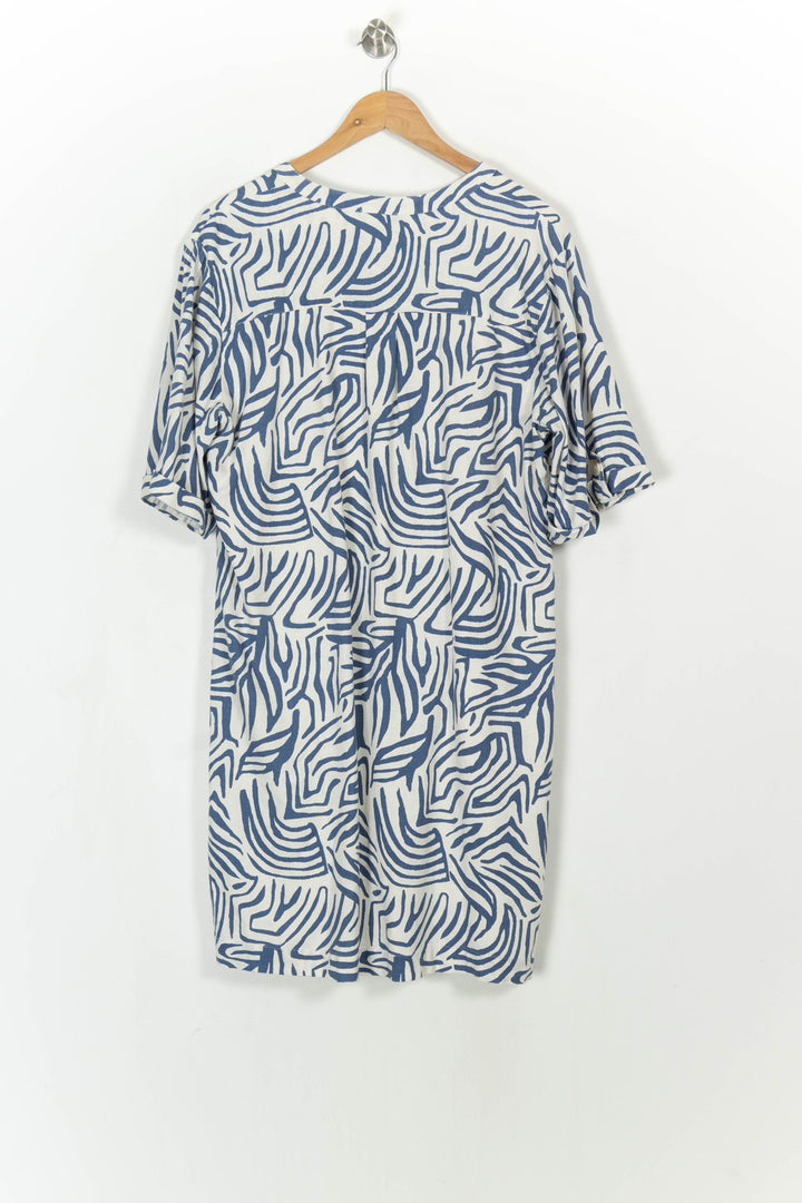 Robe Courte Blanche et Bleue - Taille XXL/44 de la marque Caroll | PARAD113983 - Vendu par Paradigme - Image 5