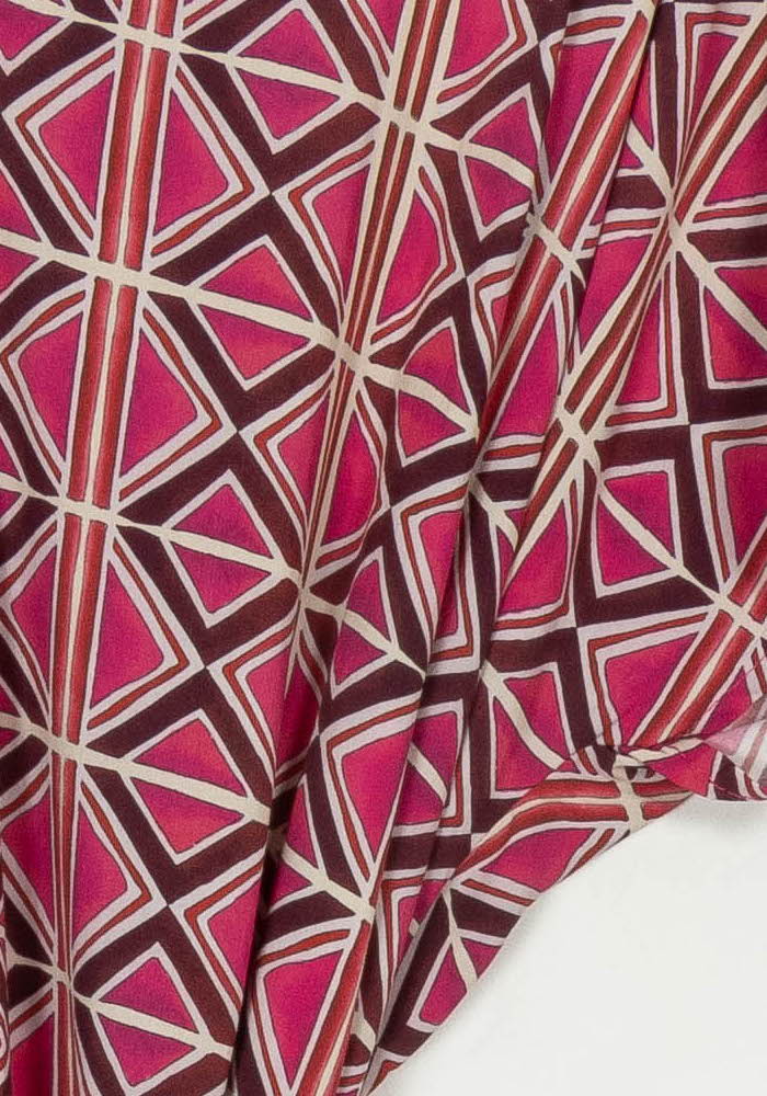 Robe Imprimée Rose et Beige - Taille XXL/44 de la marque La Fée Maraboutée | PARAD113985 - Vendu par Paradigme - Image 3