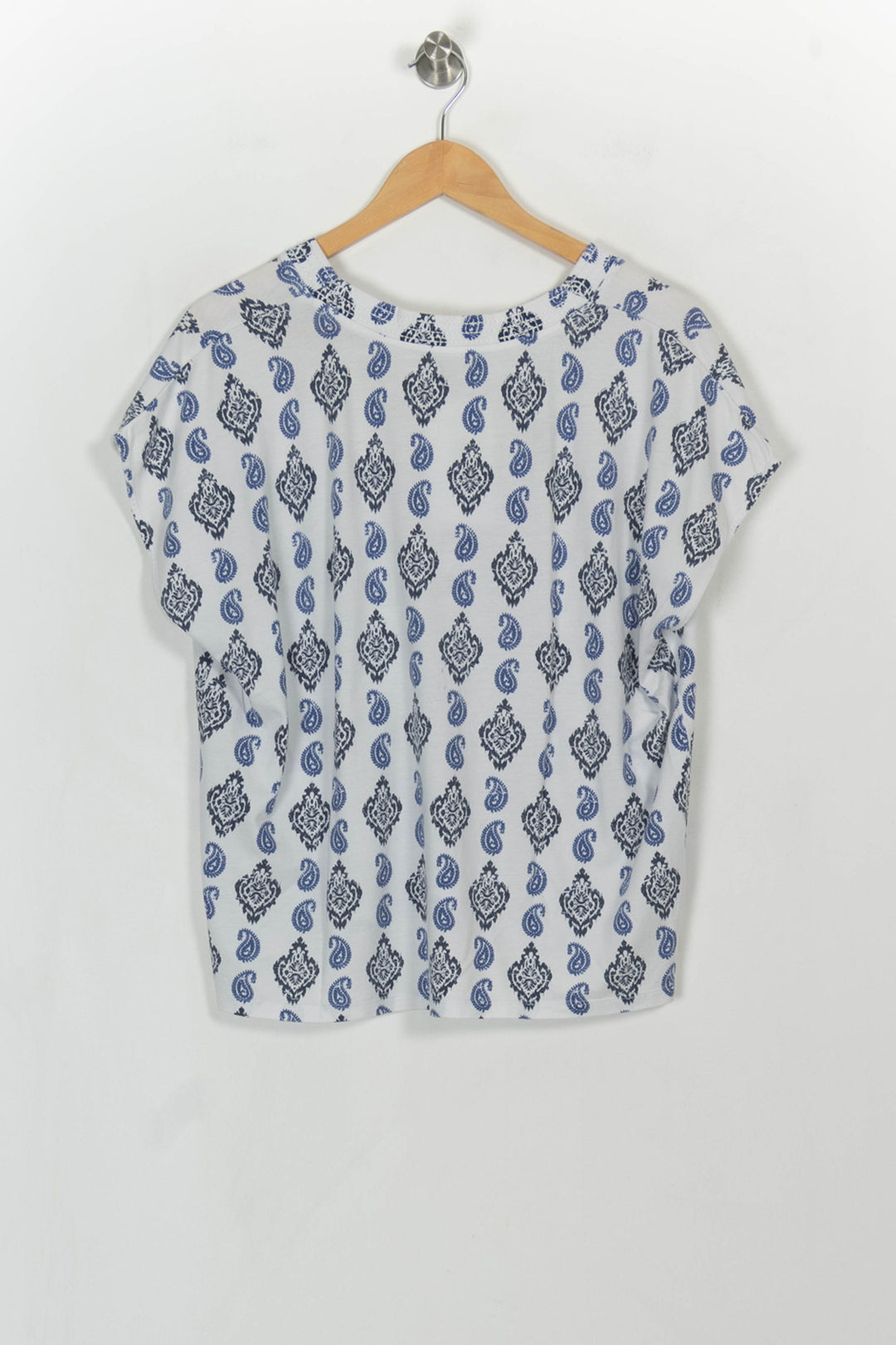 Blouse Blanche et Bleue - Taille L/40 de la marque Caroll | PARAD113986 - Vendu par Paradigme - Image 5