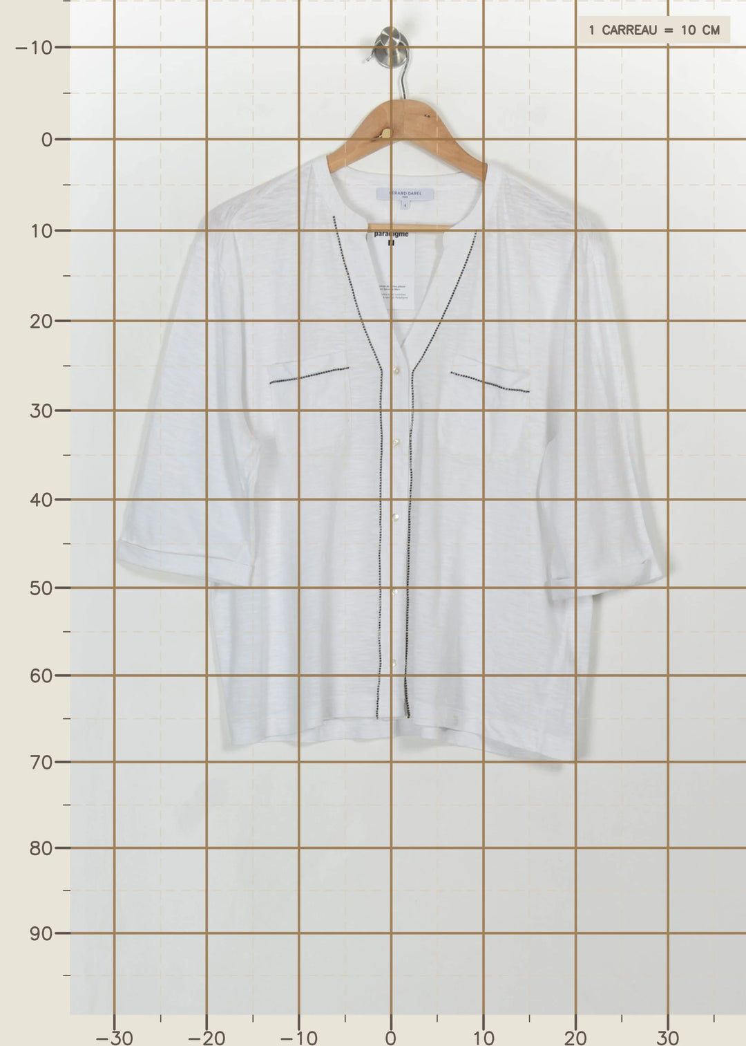 Blouse Blanche - Taille XL/42 de la marque Gerard Darel | PARAD113987 - Vendu par Paradigme - Image 4
