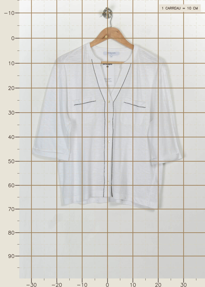 Blouse Blanche - Taille XL/42 de la marque Gerard Darel | PARAD113987 - Vendu par Paradigme - Image 4