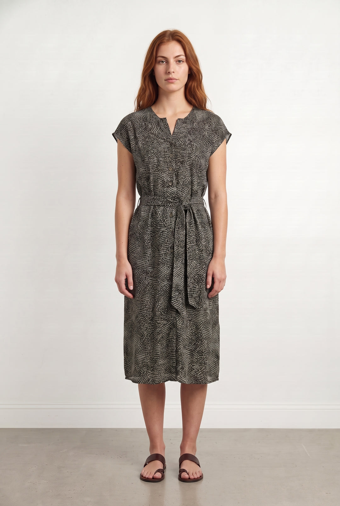 Robe Midi Verte - Taille M/38 de la marque One Step | PARAD114114 - Vendu par Paradigme - Image 1