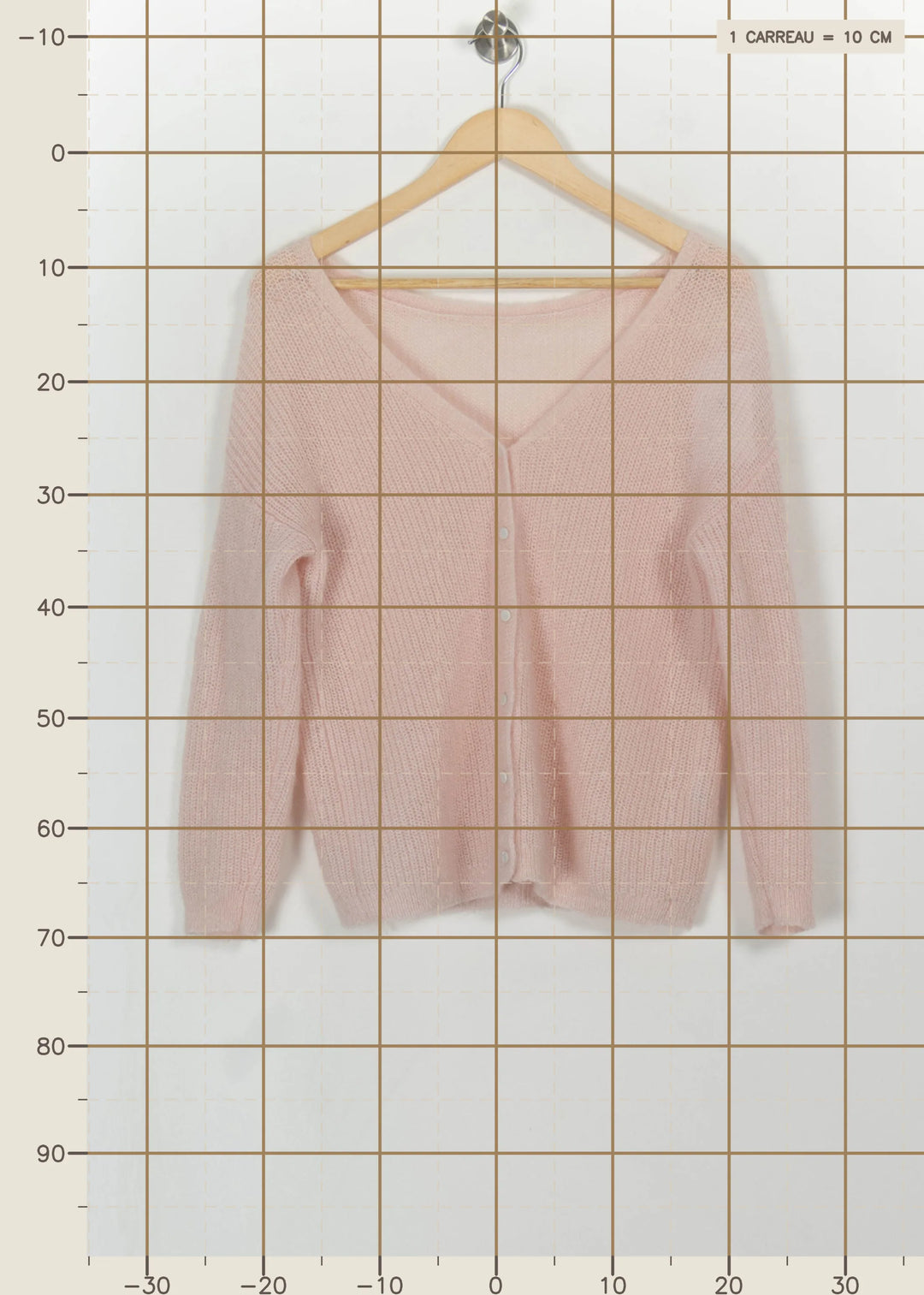 Cardigan Rose - Taille M/38 de la marque Caroll | PARAD114118 - Vendu par Paradigme - Image 4
