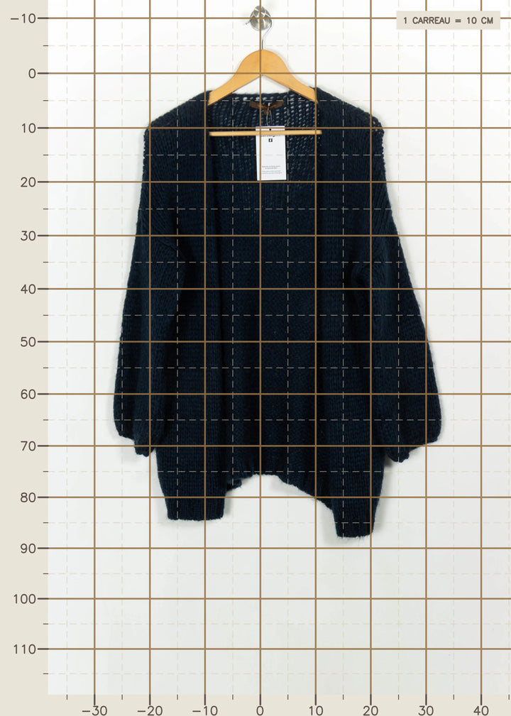 Cardigan Bleu - Taille XS/34 de la marque La Fée Maraboutée | PARAD114119 - Vendu par Paradigme - Image 4