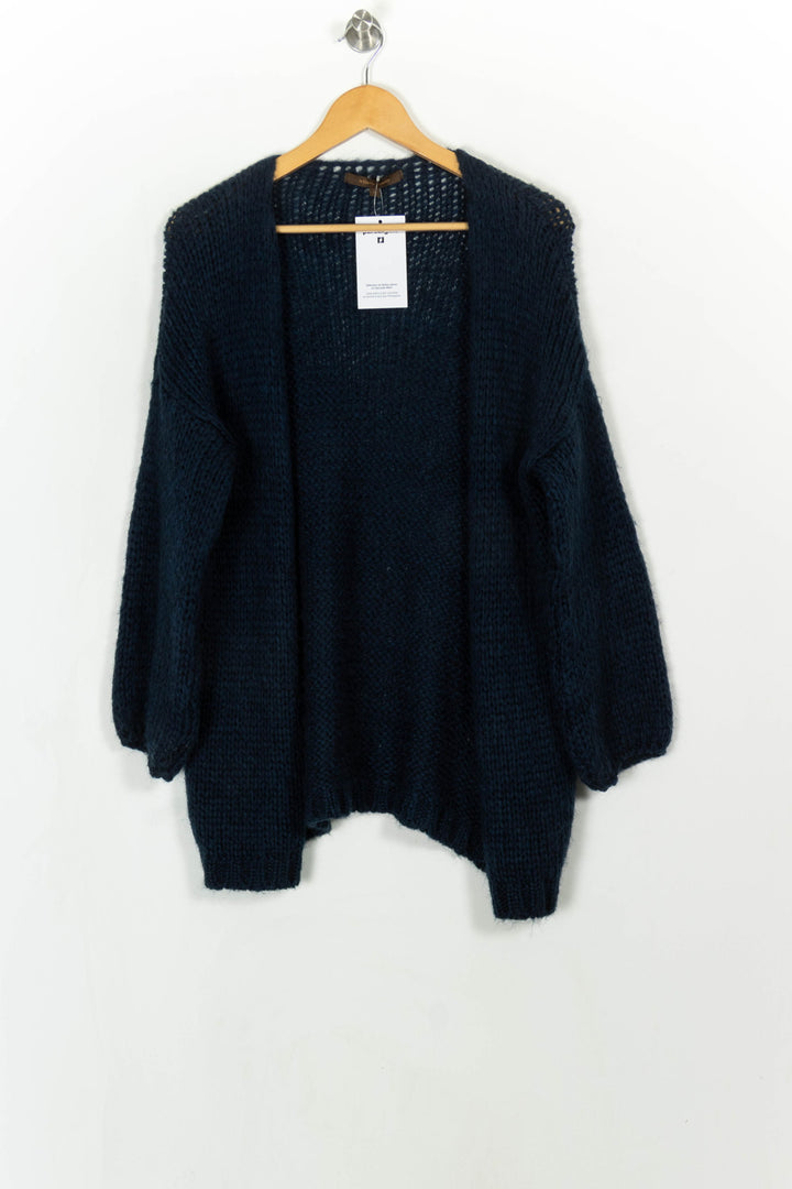 Cardigan Bleu - Taille XS/34 de la marque La Fée Maraboutée | PARAD114119 - Vendu par Paradigme - Image 2