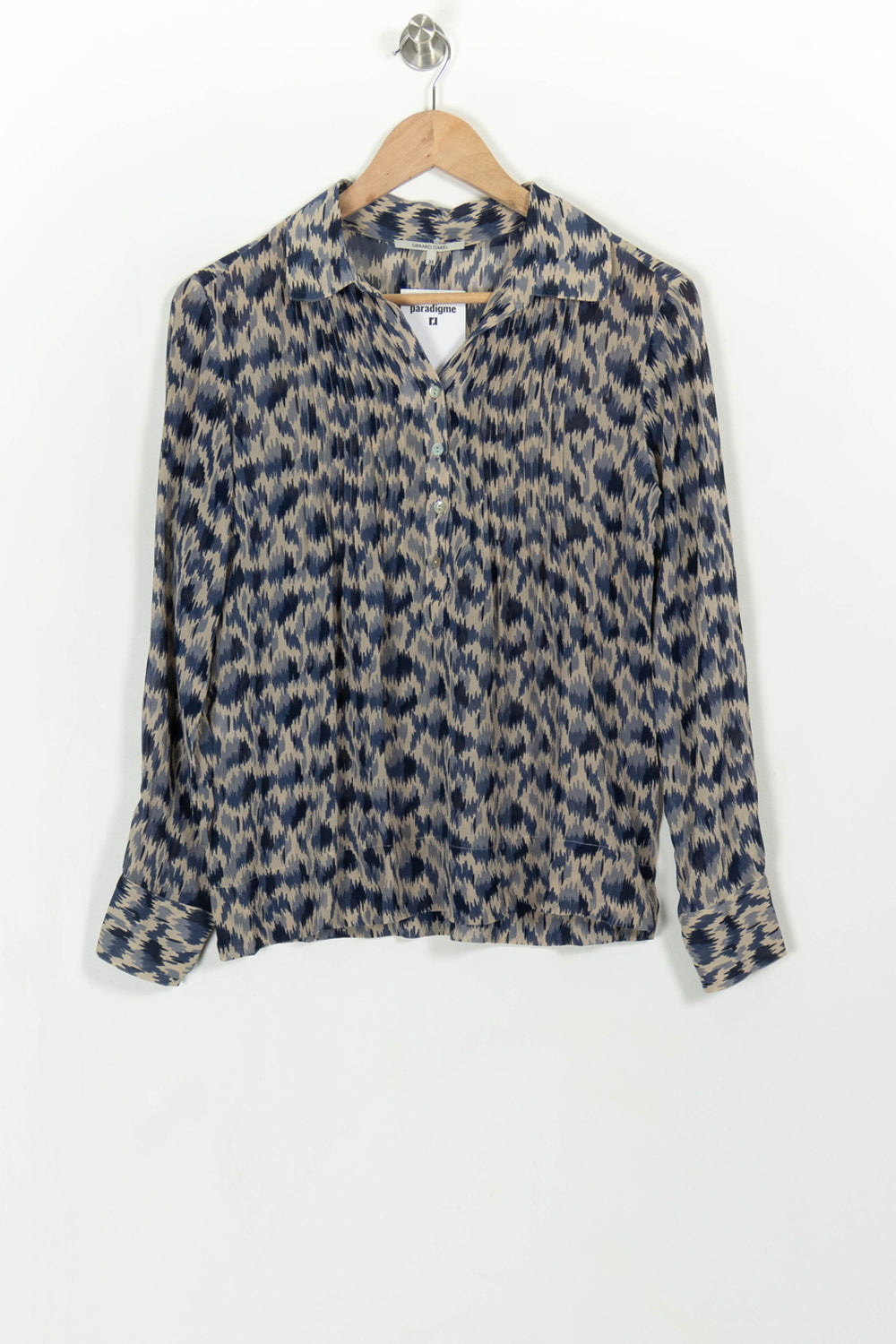 Blouse Bleu et Beige - Taille S/36 de la marque La Fée Maraboutée | PARAD114128 - Vendu par Paradigme - Image 2
