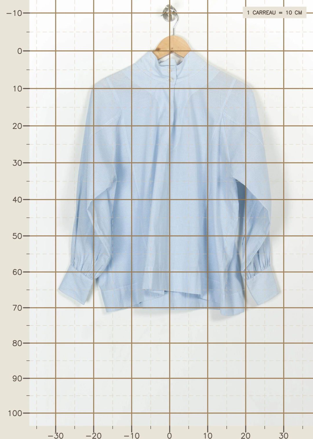 Blouse Bleue - Taille L/40 de la marque La Fée Maraboutée | PARAD114185 - Vendu par Paradigme - Image 4