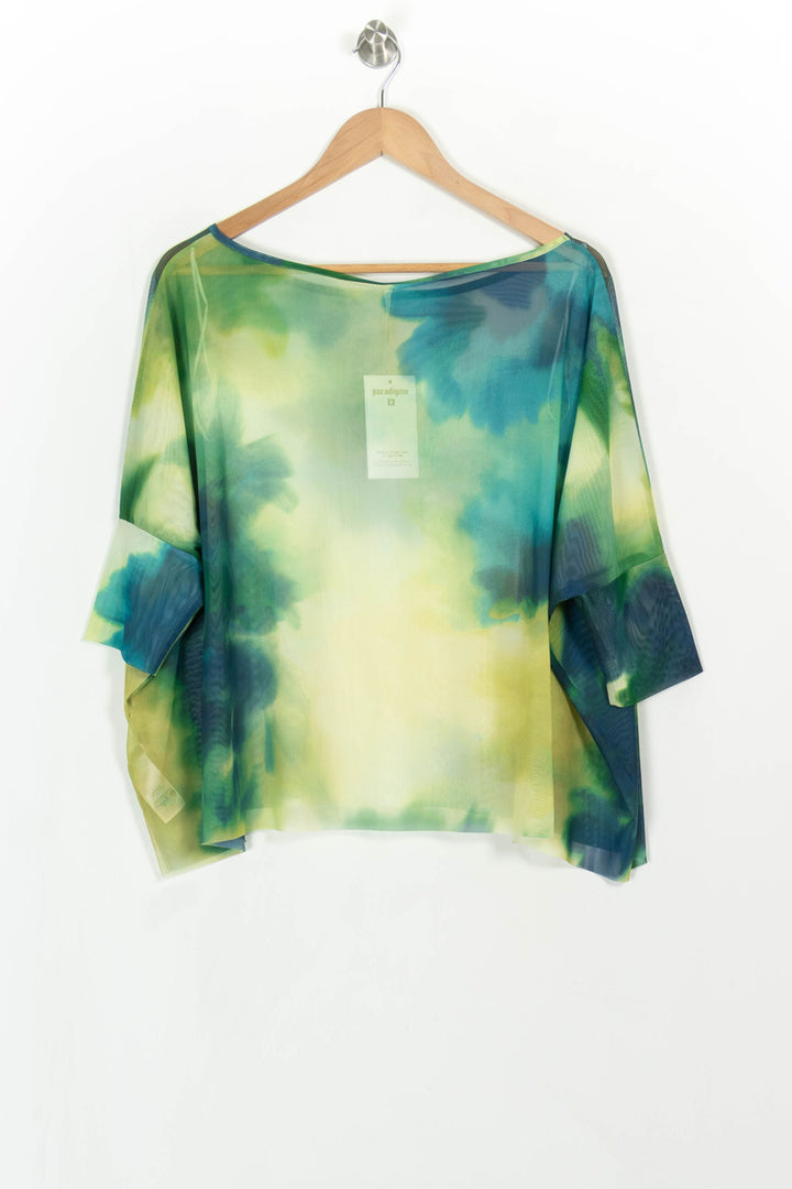 Blouse Légère Verte et Jaune - Taille S/36 de la marque Indies | PARAD114354 - Vendu par Paradigme - Image 5