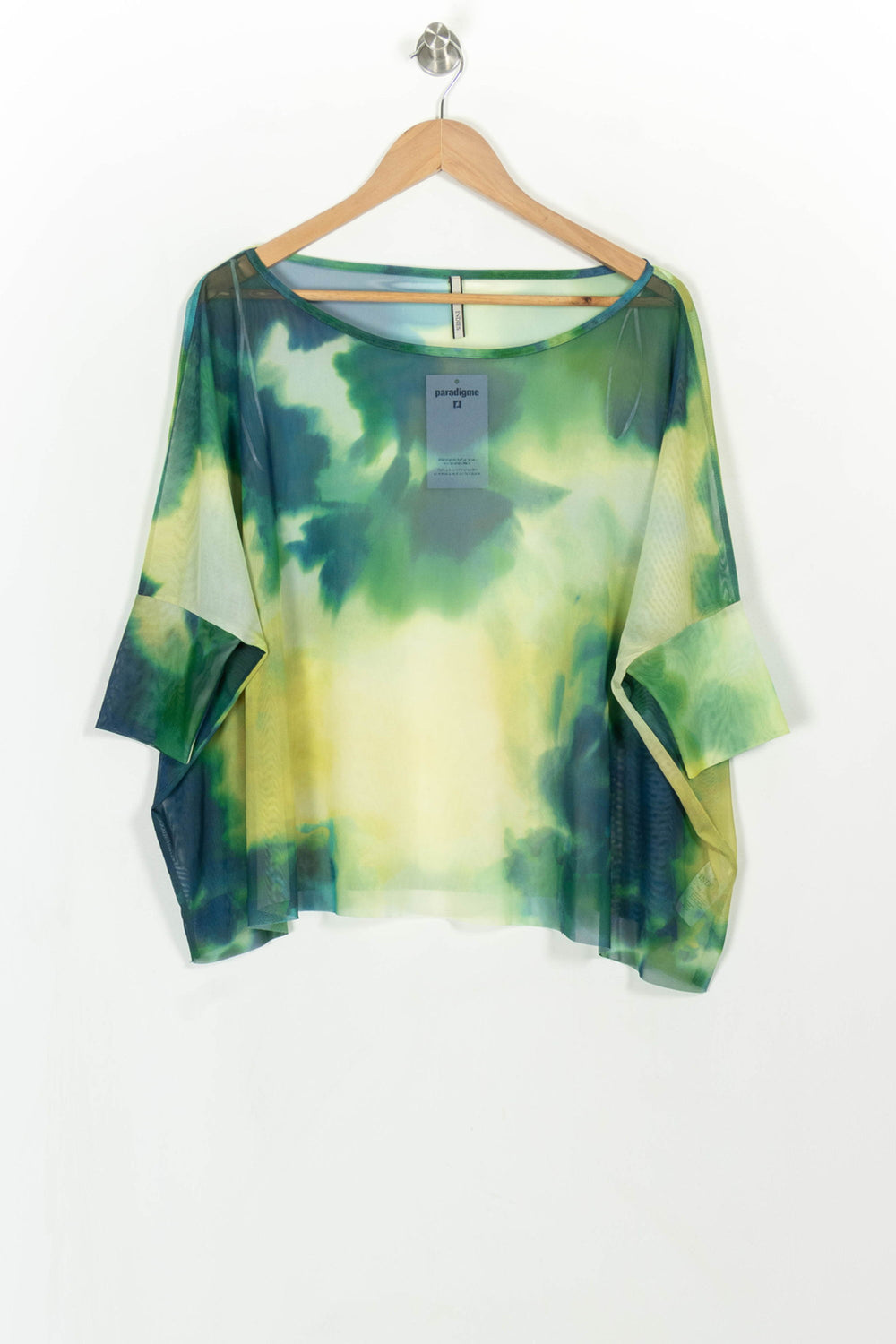 Blouse Légère Verte et Jaune - Taille S/36 de la marque Indies | PARAD114354 - Vendu par Paradigme - Image 2