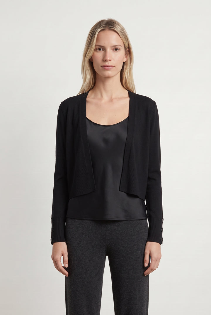 Cardigan Noir - Taille S/36 de la marque La Fée Maraboutée | PARAD114356 - Vendu par Paradigme - Image 1