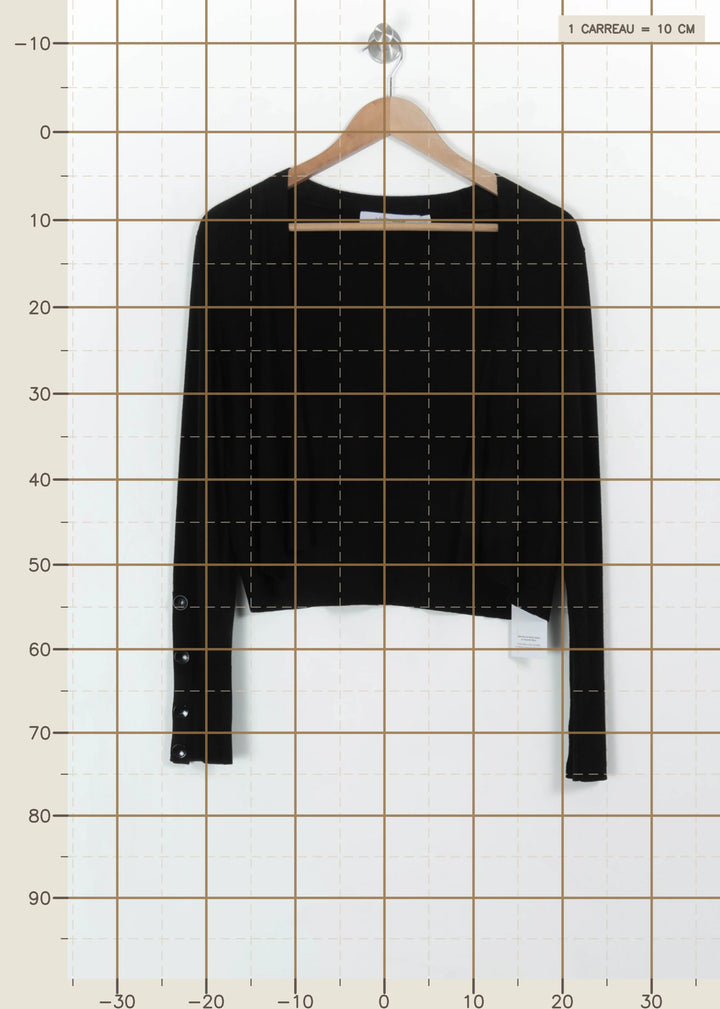 Cardigan Noir - Taille S/36 de la marque La Fée Maraboutée | PARAD114356 - Vendu par Paradigme - Image 4