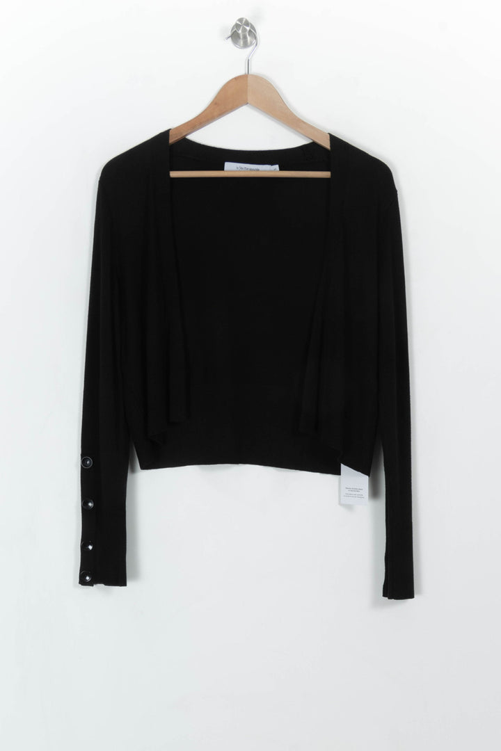 Cardigan Noir - Taille S/36 de la marque La Fée Maraboutée | PARAD114356 - Vendu par Paradigme - Image 2