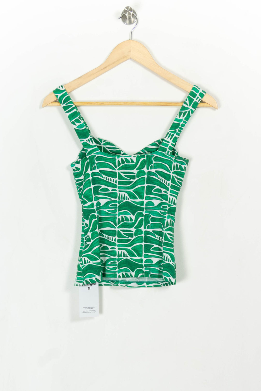Débardeur Vert et Blanc - Taille XS/34 de la marque Soi Paris | PARAD114357 - Vendu par Paradigme - Image 5