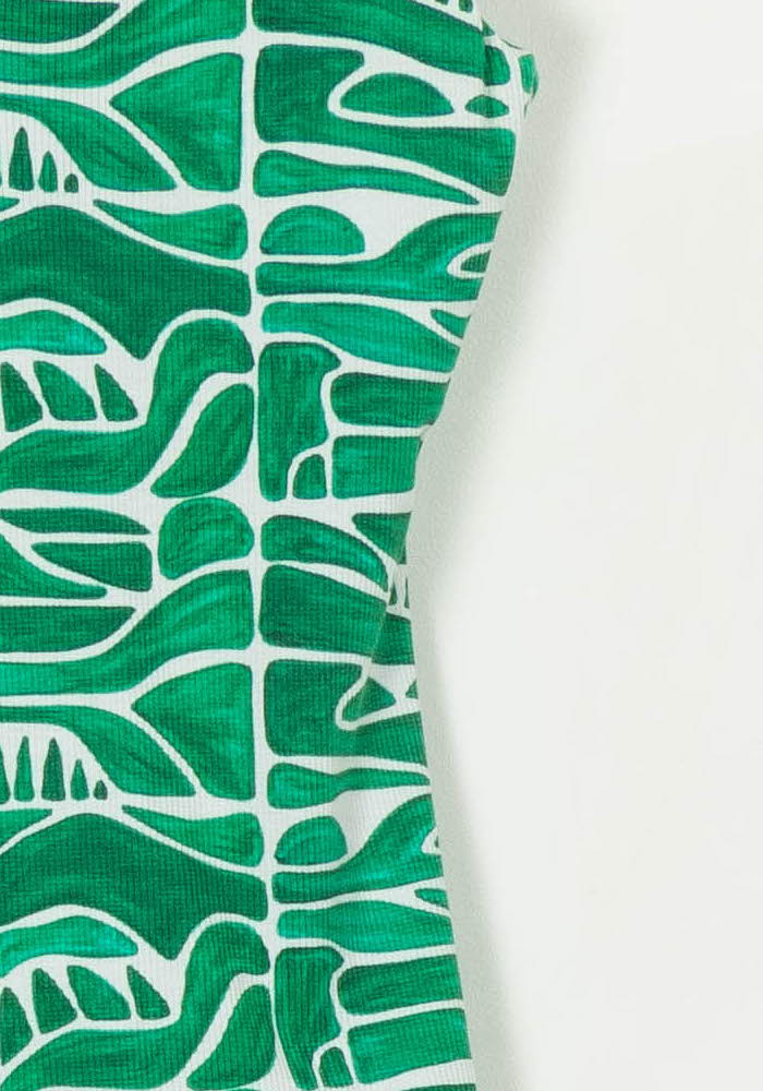 Débardeur Vert et Blanc - Taille XS/34 de la marque Soi Paris | PARAD114357 - Vendu par Paradigme - Image 3