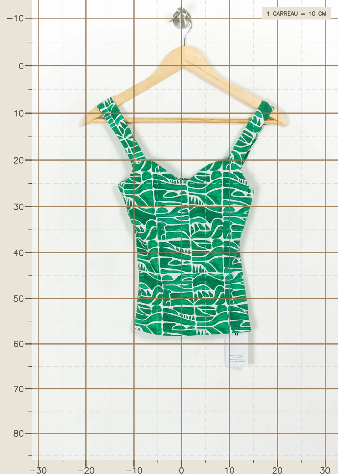 Débardeur Vert et Blanc - Taille XS/34 de la marque Soi Paris | PARAD114357 - Vendu par Paradigme - Image 4
