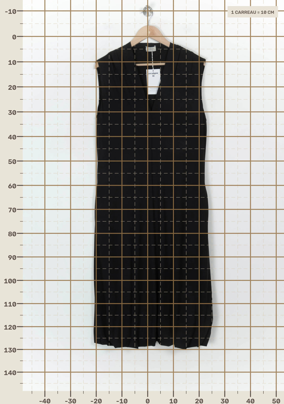 Robe Sans Manches Noire - Taille XL/42 de la marque Indies | PARAD114358 - Vendu par Paradigme - Image 4