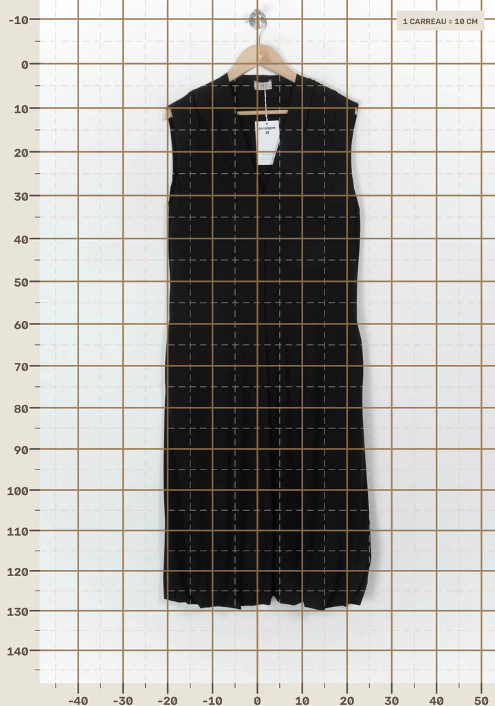 Robe Sans Manches Noire - Taille XL/42 de la marque Indies | PARAD114358 - Vendu par Paradigme - Image 4