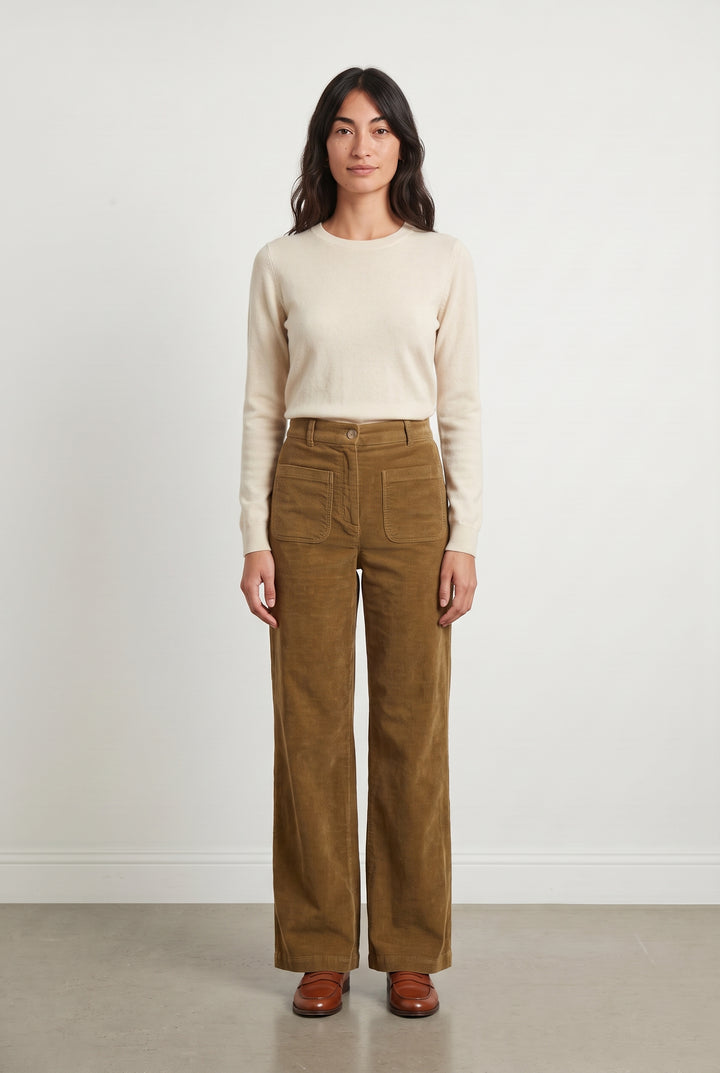 Pantalon Large Marron - Taille S/36 de la marque La Fée Maraboutée | PARAD114363 - Vendu par Paradigme - Image 1
