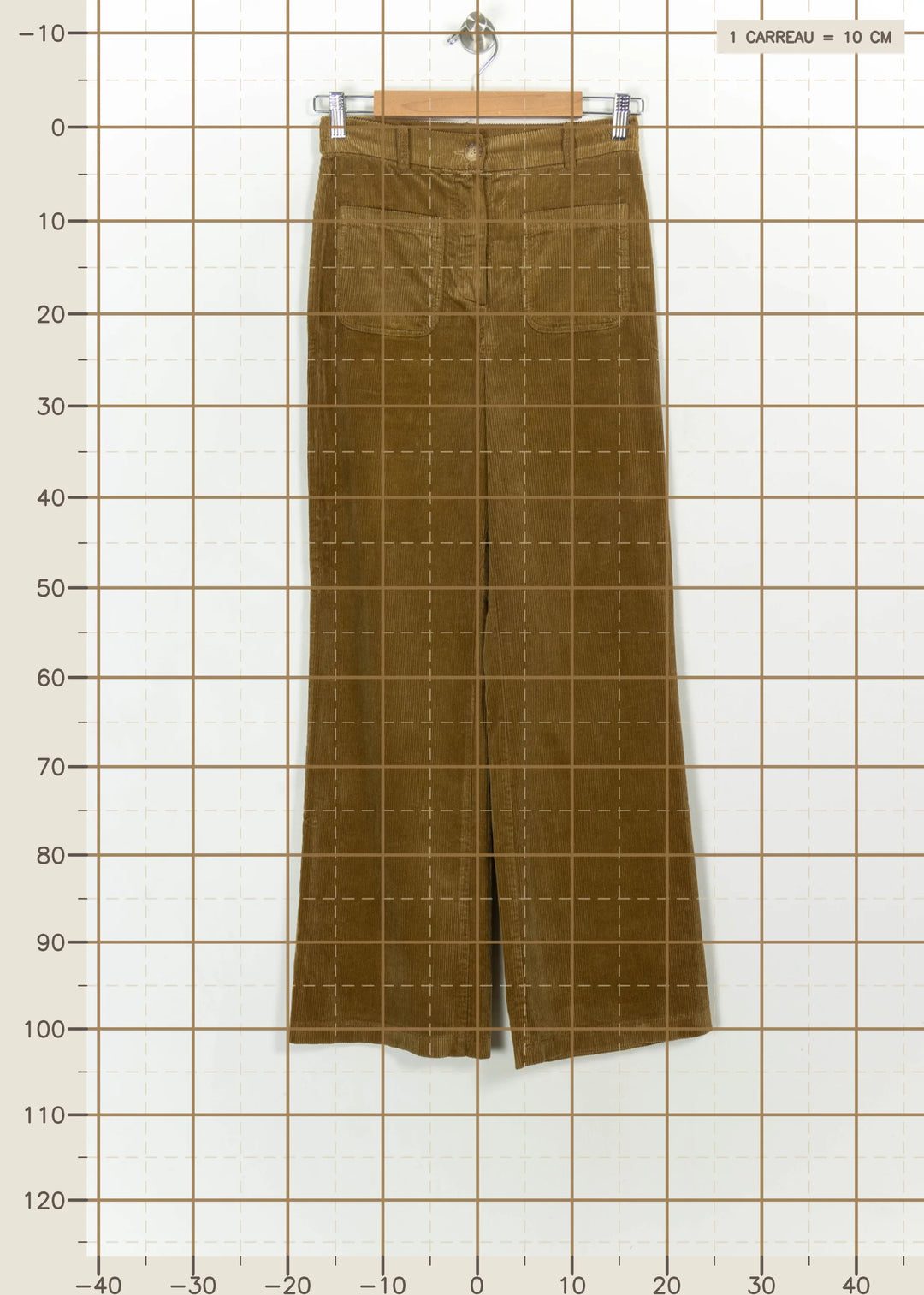 Pantalon Large Marron - Taille S/36 de la marque La Fée Maraboutée | PARAD114363 - Vendu par Paradigme - Image 4
