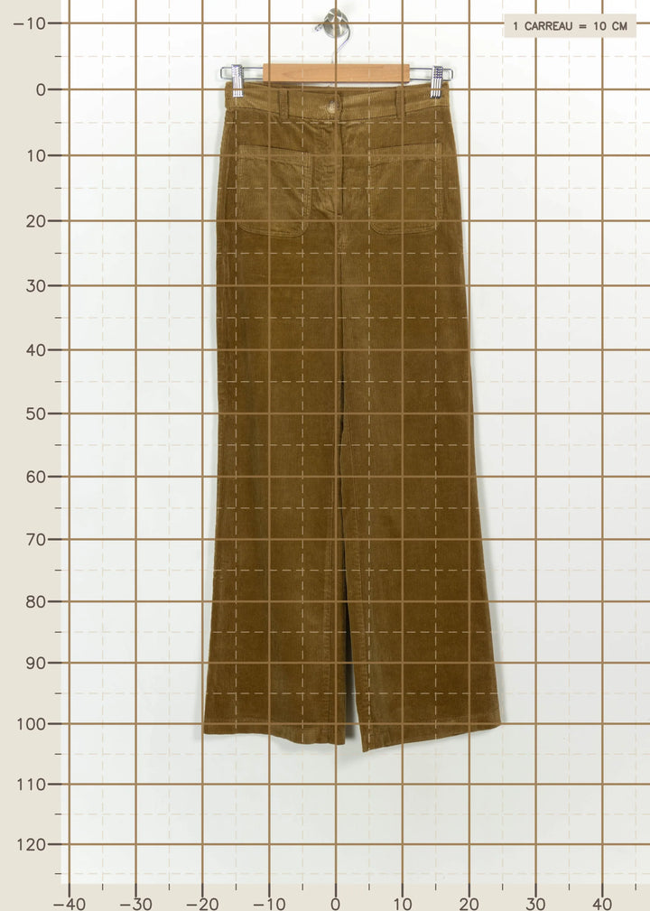 Pantalon Large Marron - Taille S/36 de la marque La Fée Maraboutée | PARAD114363 - Vendu par Paradigme - Image 4