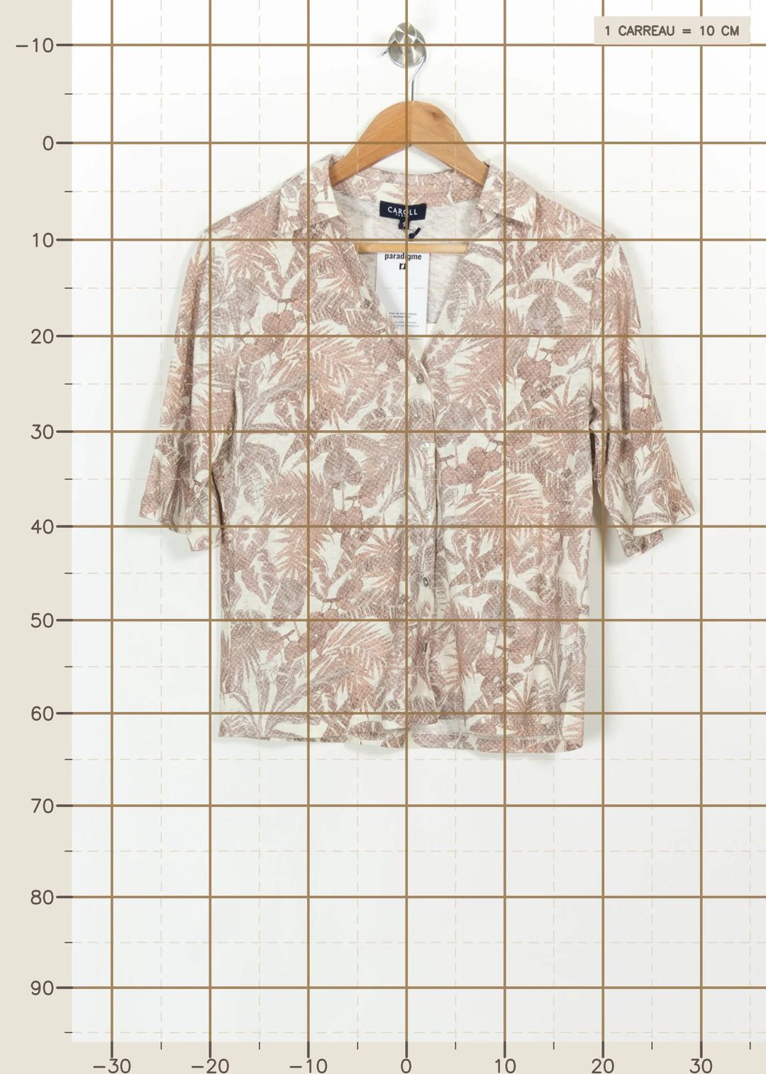 Chemisette Rose et Beige - Taille S/36 de la marque Caroll | PARAD114367 - Vendu par Paradigme - Image 4