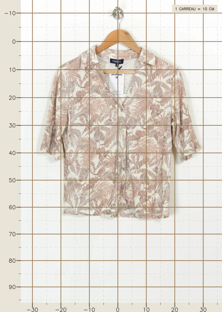Chemisette Rose et Beige - Taille S/36 de la marque Caroll | PARAD114367 - Vendu par Paradigme - Image 4