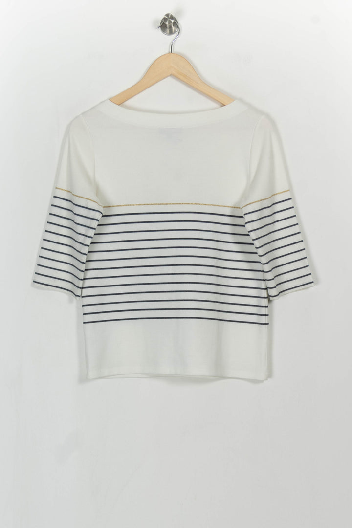 Marinière Blanche et Bleue - Taille S/36 de la marque Caroll | PARAD114369 - Vendu par Paradigme - Image 5