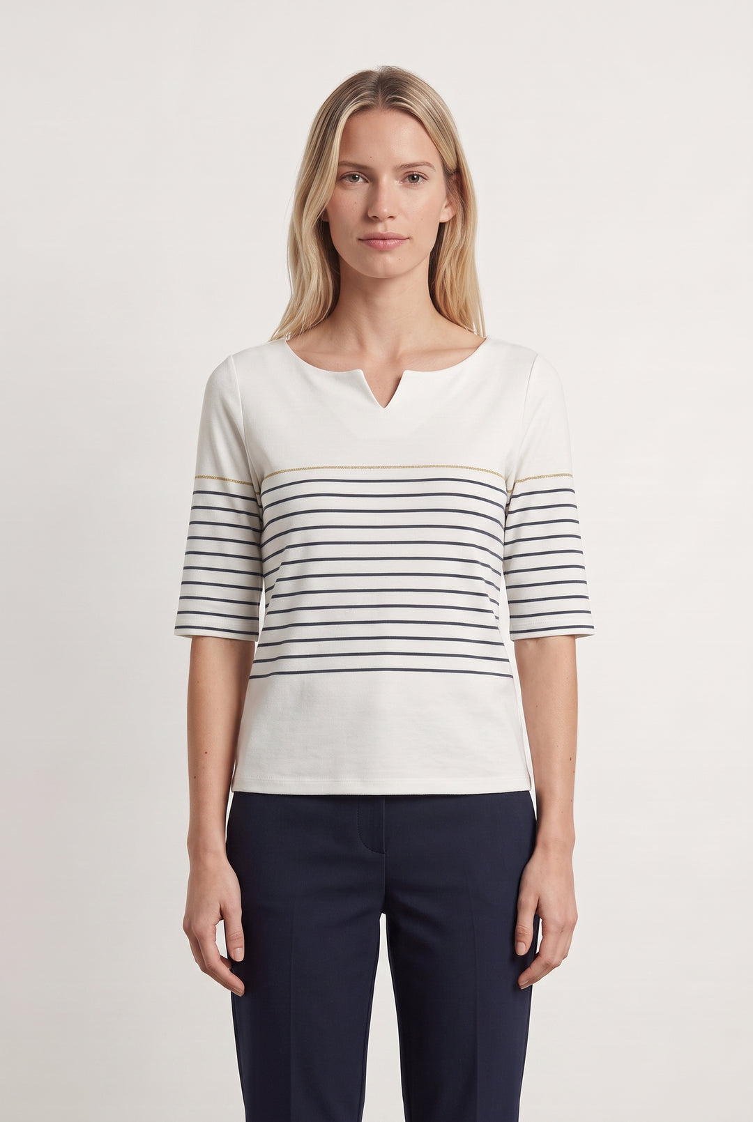 Marinière Blanche et Bleue - Taille S/36 de la marque Caroll | PARAD114369 - Vendu par Paradigme - Image 1