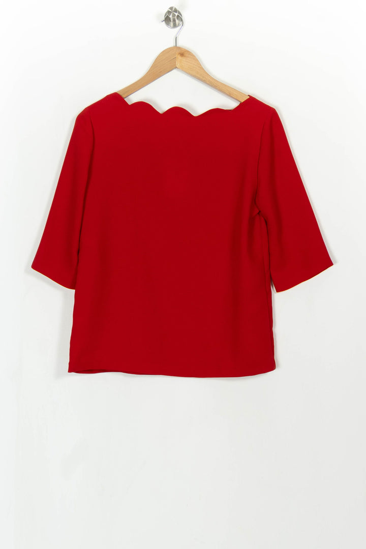 Blouse Rouge - Taille M/38 de la marque Claudie Pierlot | PARAD114382 - Vendu par Paradigme - Image 5