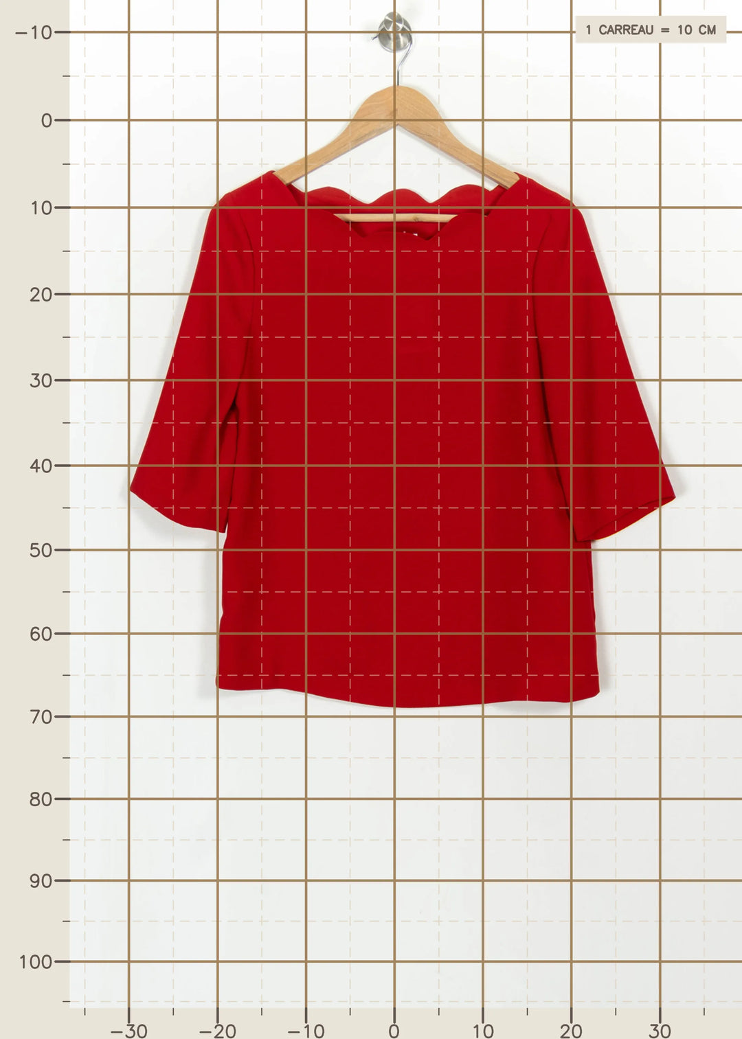 Blouse Rouge - Taille M/38 de la marque Claudie Pierlot | PARAD114382 - Vendu par Paradigme - Image 4